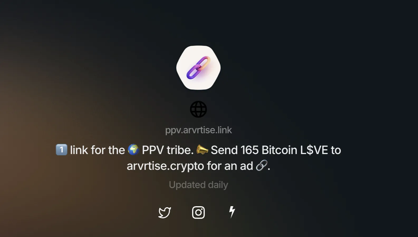 A screenshot of https://ppv.arvrtise.link